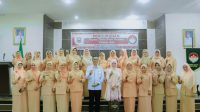 Suasana pengukuhan Pengurus Dharma Wanita Persatuan (DWP) Kabupaten Solok Masa Bhakti 2019-2024,