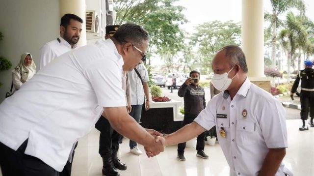 Sekda Solsel sambut kedatangan rombongan Dewan Ketahanan Nasional (Wantannas) RI Sekretaris Jenderal dipimpin oleh Mayjen TNI Syachriyal E Siregar