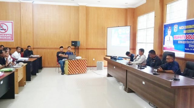 Panitia Pelaksana Bupati Solok Cup Tahun 2022 saat gelar McM dan Screening Pemain