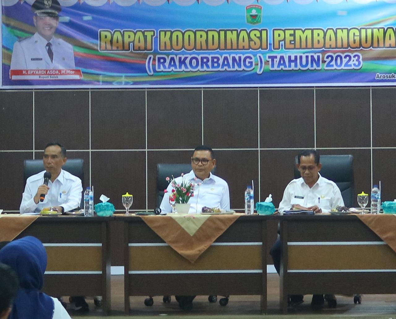 Bupati Solok, Epyardi Asda saat Rakorbang Kabupaten Solok Tahun 2023