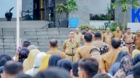 Apel gabungan dilingkungan Pemkab Solok dipimpin Sekretaris Daerah Kabupaten Solok Medison.